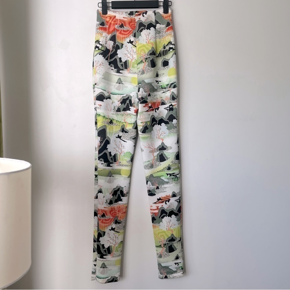 Opening Ceremony 5 Elements Colorful Print Neoprene High Rise Skinny Trousers 2 - Picture 12 of 14